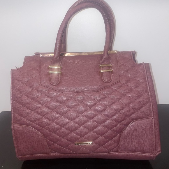 Rampage Handbags - Rampage Quilted Maroon Satchel -EUC (barely loved)